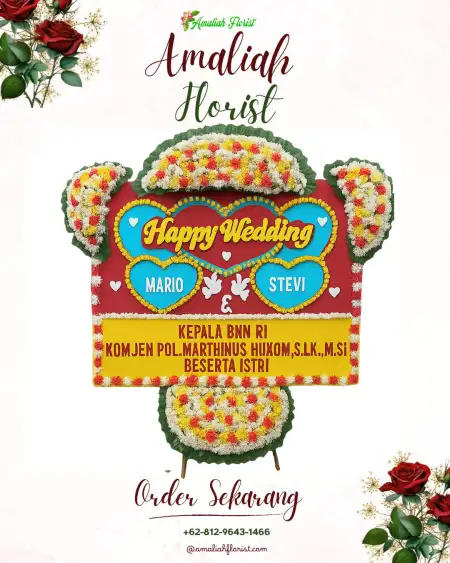 Papan Bunga Pernikahan Sumber Kemuning